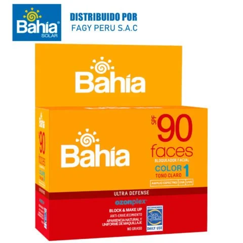 Bloqueador Bahia SPF90 10g Color 1 C/20 Sachets Faces