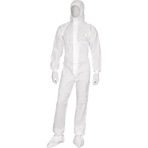Buzo blanco desechable con capucha DT215