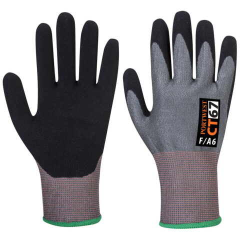 Guante resistente a cortes de esponja de Nitrilo CT67