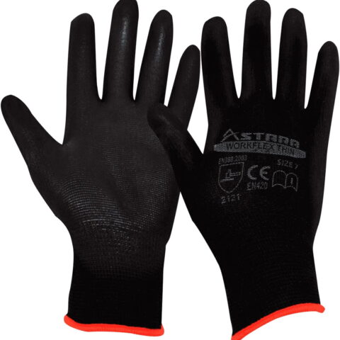 Guante De Nylon Negro Pluremax Revestido De Pluretano