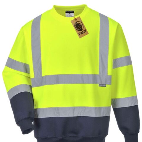 Sudadera bicolor de alta visibilidad B306