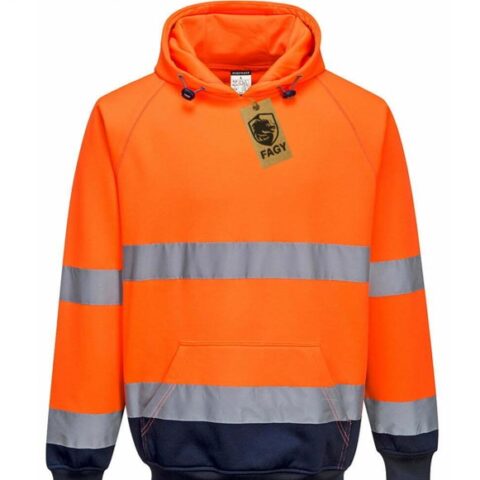 Sudadera bicolor con capucha B316