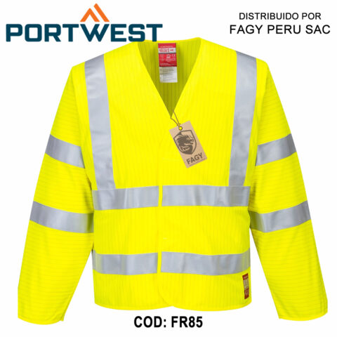 Chaqueta de alta visibilidad, antiéstática – resistente a la llama FR85