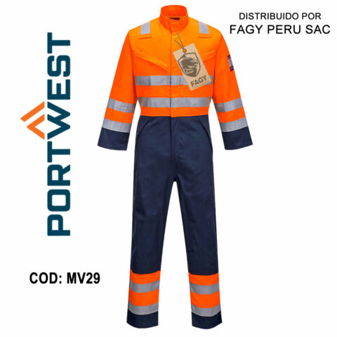 Buzo Modaflame RIS naranja/marino MV29