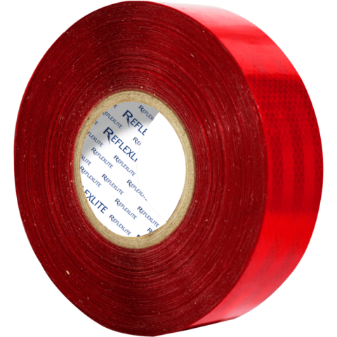 Cinta reflectiva roja 5CM(2″) 45.7 Mts