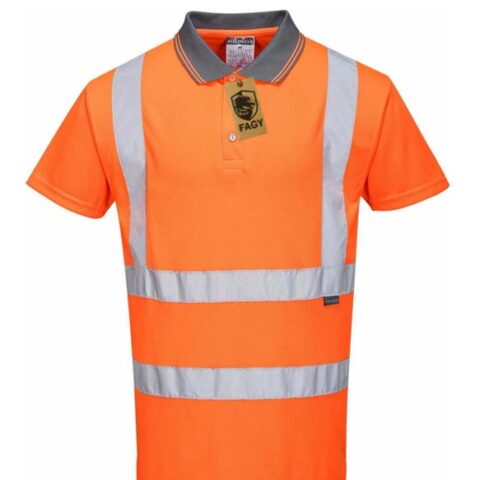 Polo de manga corta de alta visibilidad RIS RT22