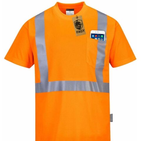 Camiseta de alta visibilidad con bolsillo S190