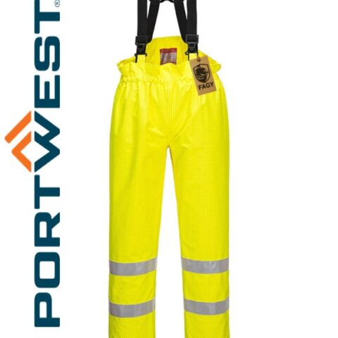 Pantalón de alta visibilidad, ignífugo y antiestático Bizflame Rain sin forro S780