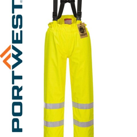 Pantalón de alta visibilidad, ignífugo y antiestático Bizflame Rain S781