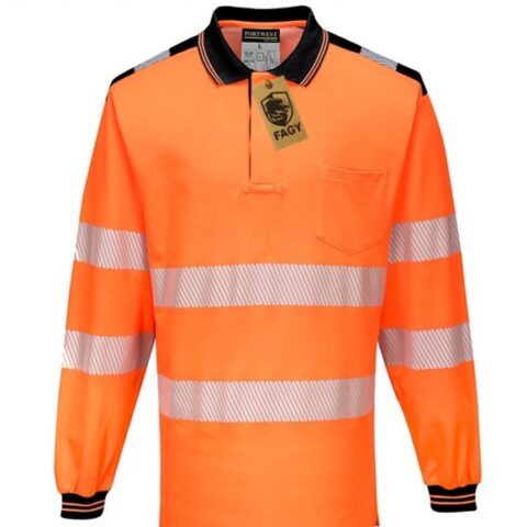 Polo de alta visibilidad de manga larga PW3 T184