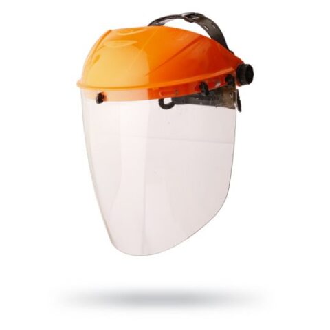 Protector Facial Naranja con Visor