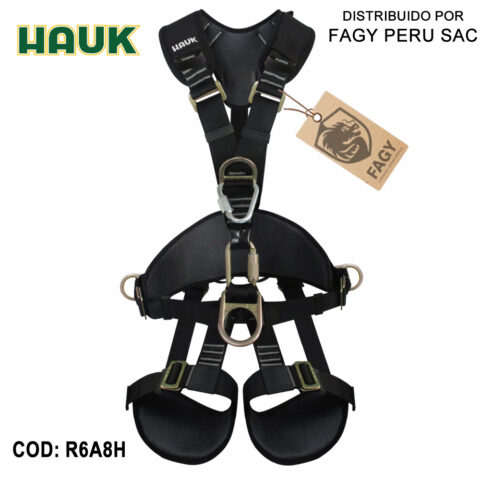 Arnes de rescatista de 6 anillas 9 hebillas HAUK R6A8H