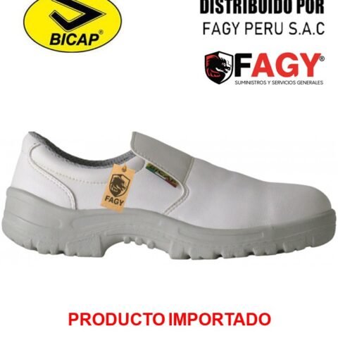 Calzado de seguridad con puntera composite blanco bicap