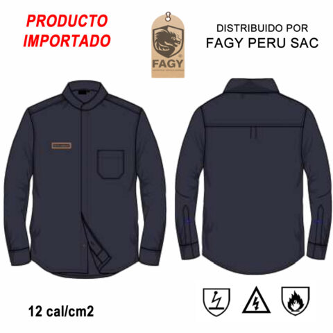 Camisa resistente a la llama(ignifuga) de 12 cal/cm2 repeltek