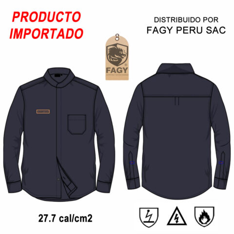 Camisa resistente a la llama(ignifuga) de 27.7 cal/cm2 repeltek