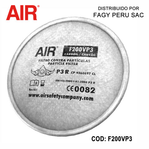 Filtro para particulas y vapores organicos AIR F200VP3