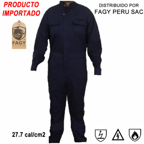 Mameluco resistente a la llama(ignifuga) de 27.7 cal/cm2 repeltek