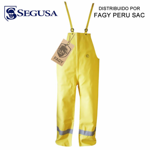 Pantalón de tela enjebada amarilla nitrilo con reflectivo COD: 02120048