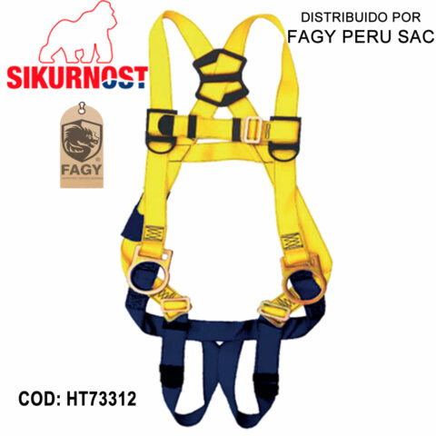 Arnés de 03 anillas cuerpo completo modelo ht73312 Sikurnost