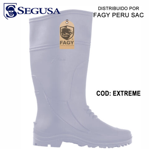 Bota de pvc extremo blanco segusa