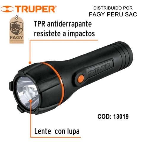 Linterna plastica 180 lm truper 13019