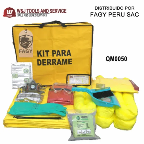 Kit antiderrame químico maletin 50L