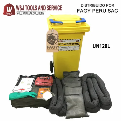 Kit antiderrame universal contenedor 120L
