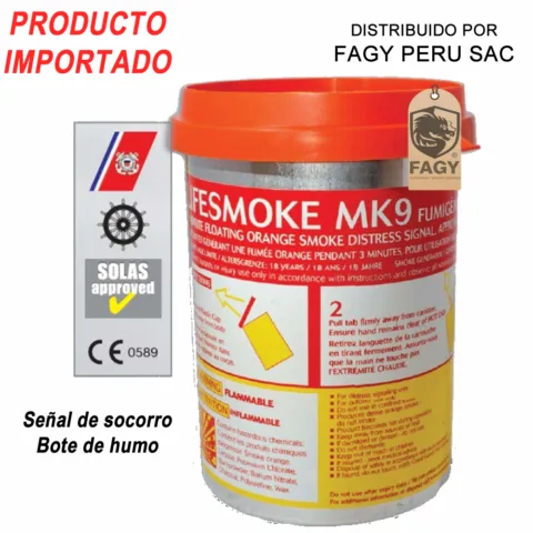 Señal de socorro bote de humo