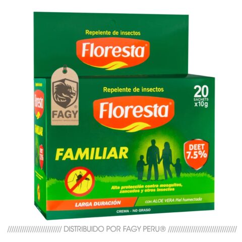Repelente Floresta Familiar Crema 7.5% Deet sachet 10 g. x 20 unid