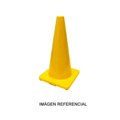 Cono vial color amarillo de 28 pulgadas nacional