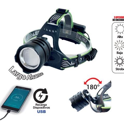 linterna frontal recargable Opalux OP3404