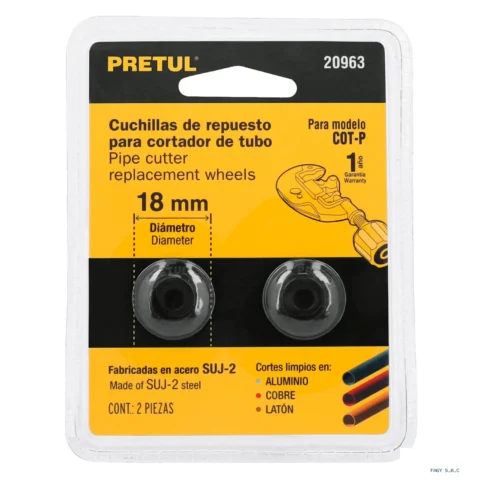 Blíster con 2 cuchillas para cortador de tubo COT-P Pretul 20963