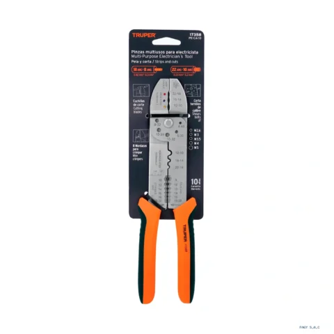 Alicate pinza 10" pela cables, 20 a 10  AWG,TRUPER 17358