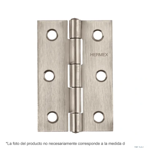 Bisagra rectangular 3-1/2" acero inoxidable, HERMEX 43204