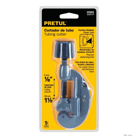 Cortador de tubo de cobre 1/8" a 1-1/8" cuchilla 17mm Pretul 20960