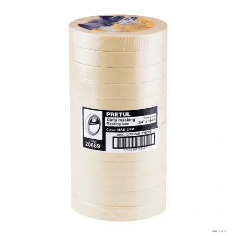 Cinta masking tape de 3/4" x 50 m Pretul 20669