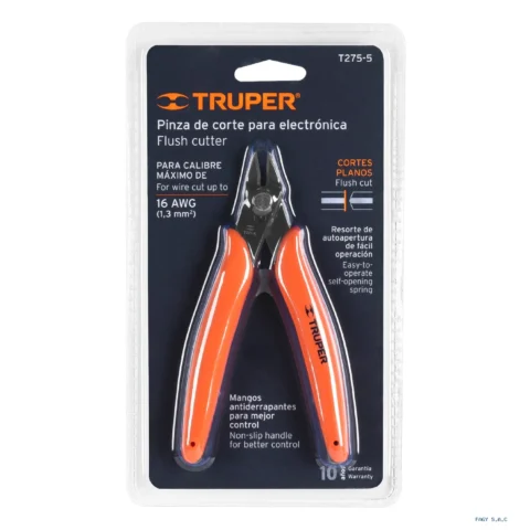 Alicate pinza 5" de corte para electrónica,  Truper 17314