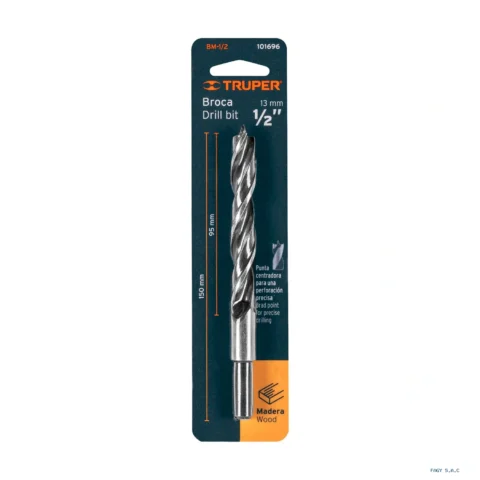 Broca con punta centradora para madera 1/2" TRUPER 101696