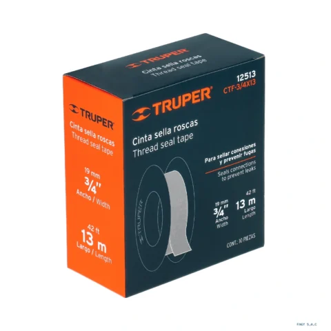 Cinta sella roscas 3/4" x 13m uso general TRUPER 12513