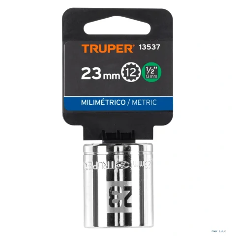 Dado de 23 mm, 12 puntas, cuadro 1/2", Truper 13537