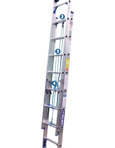 Escalera telescópica aluminio Bronco American