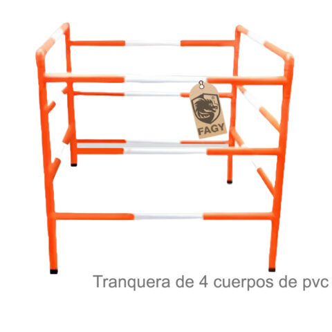 Tranquera de 4 cuerpos de pvc