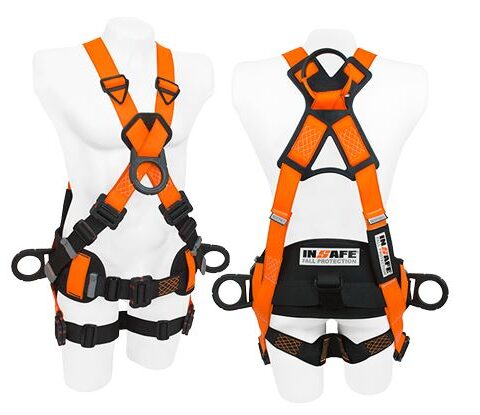 Arnés 4 argollas dieléctrico y soporte lumbar Insafe 8009-1