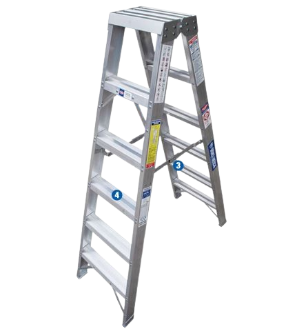 Escalera tijera doble acceso aluminio Bronco American