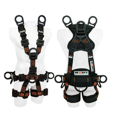 Arnés 7 Argollas para rescate dieléctrico con soporte lumbar insafe 8007-1D