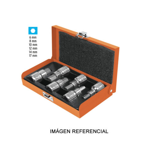 Juego de 6 dados estuche metálico truper 13926
