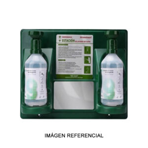 Lavaojos dual portátil con solución salina - Equipo de Protección Personal | FAGY PERU